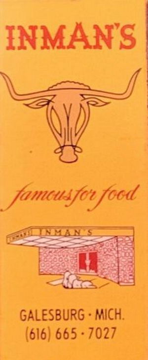 Inmans Restaurant - Matchbook